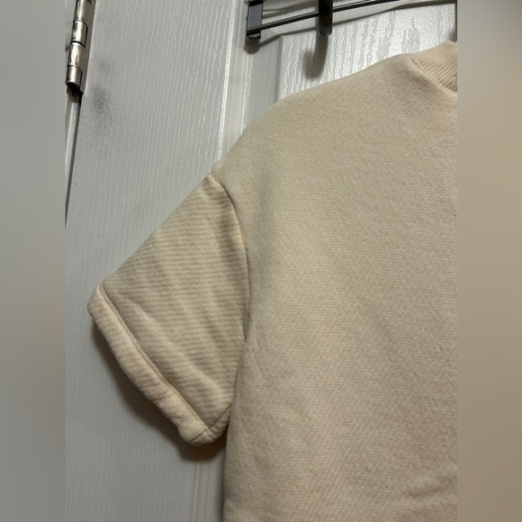 MADEWELL Cotton AirTerry V NECK Sweatshirt tee women’s XS cream EUC MD302 - Picture 13 of 14